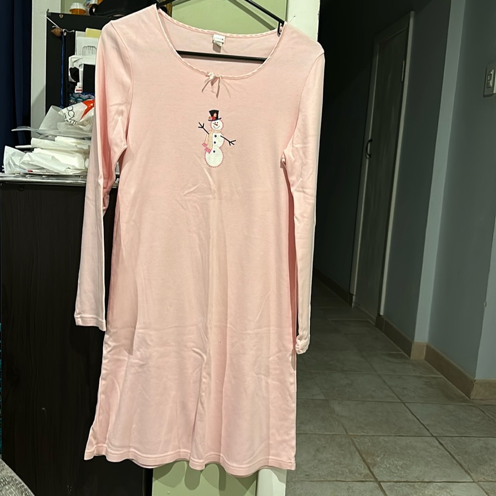 Pink Night Shirt Nightgown Sz M